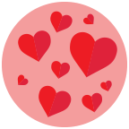 hearts in circle